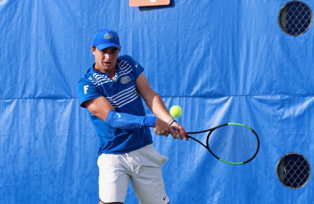 <p>Freshman Duarte Vale dropped his singles matchup in a three-set thriller to allow Mississippi State to take the meet. </p>