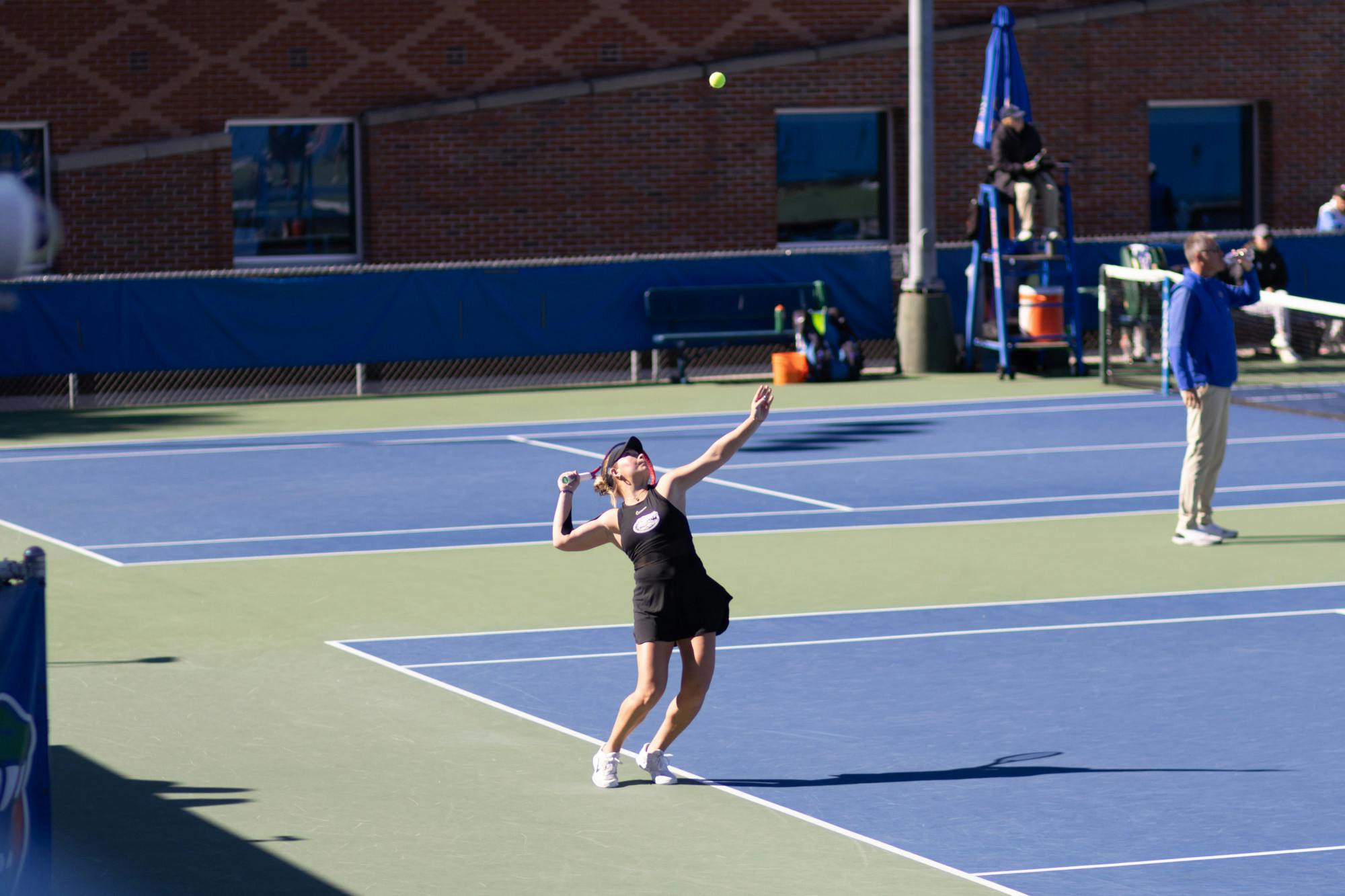 During the Gators women's tennis match against Baylor University on Saturday, January 20, 2024. 