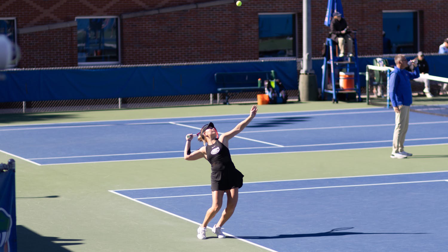 During the Gators women's tennis match against Baylor University on Saturday, January 20, 2024. 