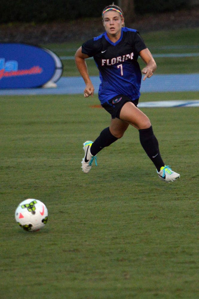 Savannah Jordan dribbles the ball during UF's 2-1 win against UGA.