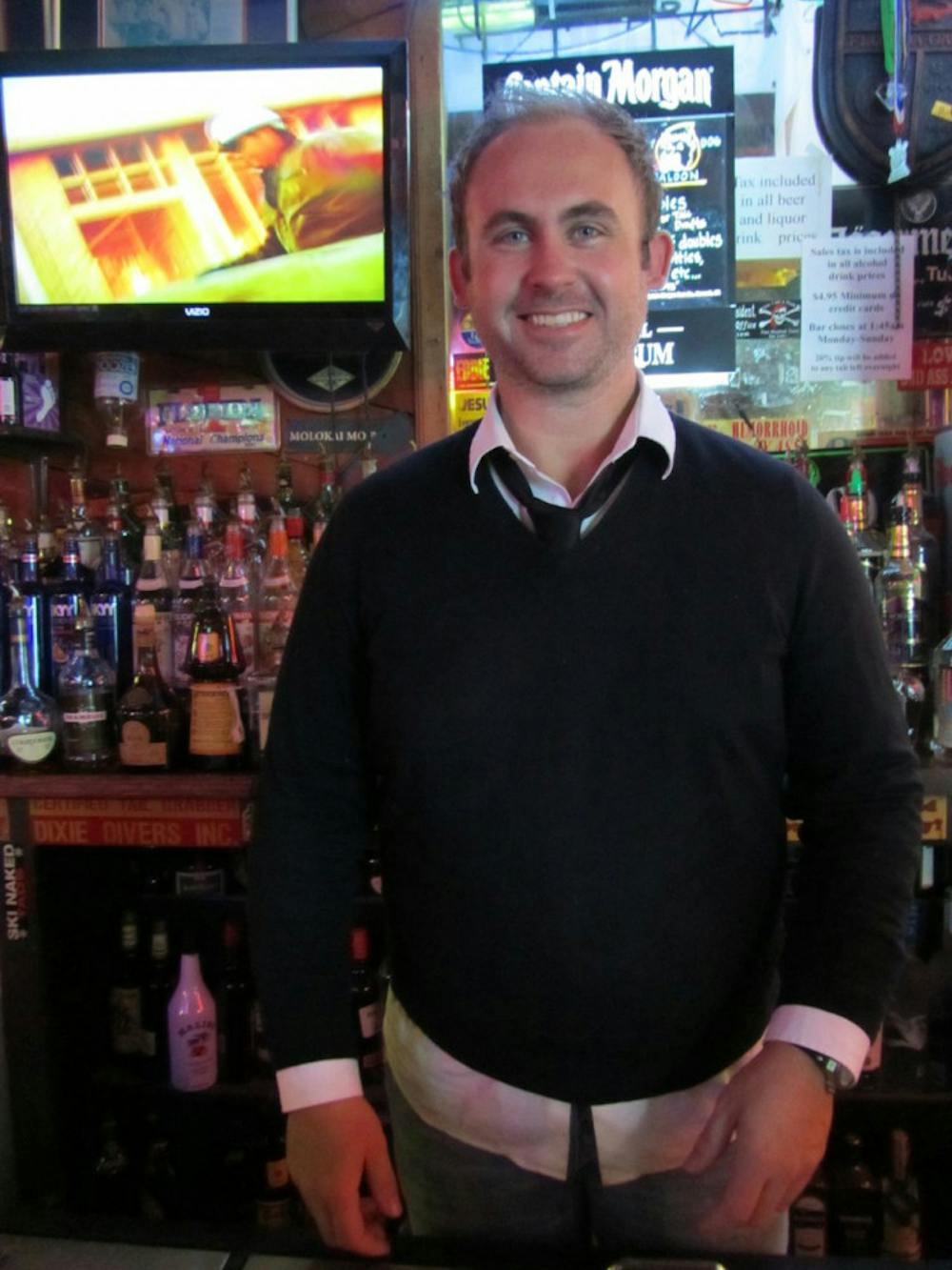 <p>Michael Connors, manager and bartender at Salty Dog Saloon</p>