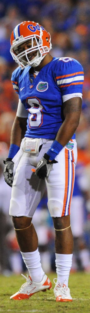 Jeremy Brown stands after a defensive stop during a game against south carolina in 2010.