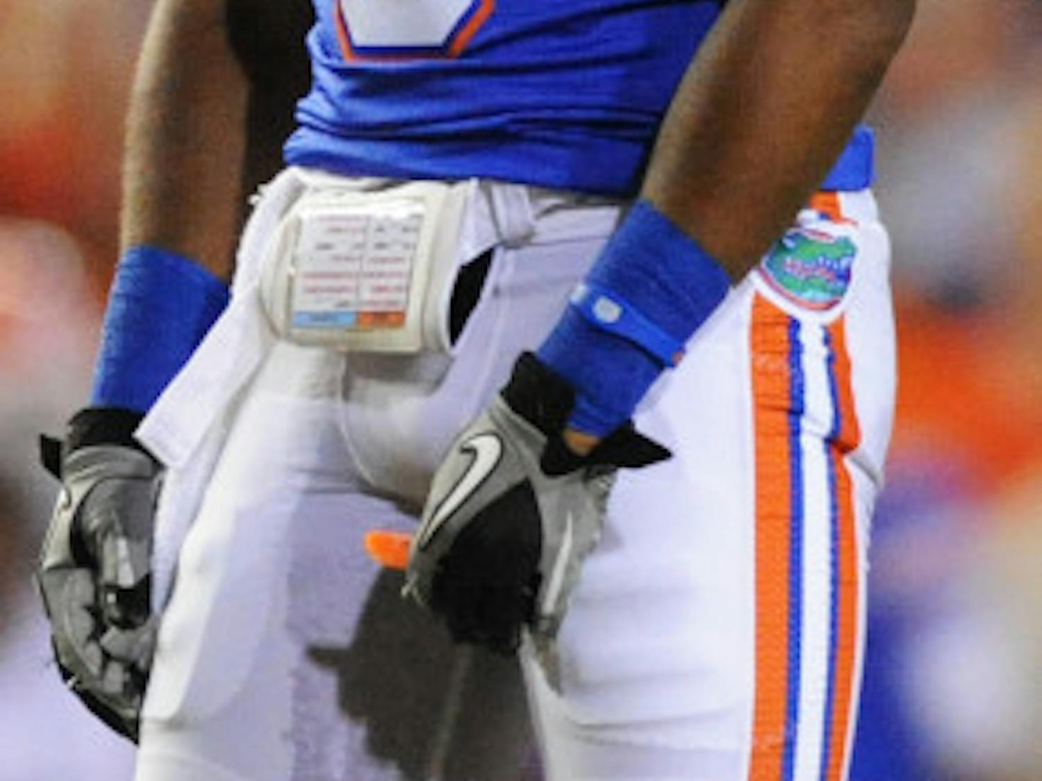 Jeremy Brown stands after a defensive stop during a game against south carolina in 2010.