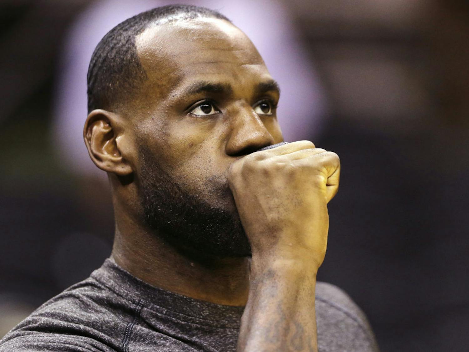 Miami Heat forward LeBron James participates in practice on Wednesday in San Antonio, Texas. The Heat face the San Antonio Spurs tonight for Game 1.