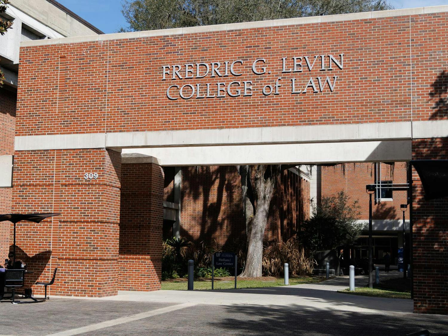 The outside of the University of Florida Levin College of Law in Gainesville, Fla., Wednesday, Feb. 25, 2026.