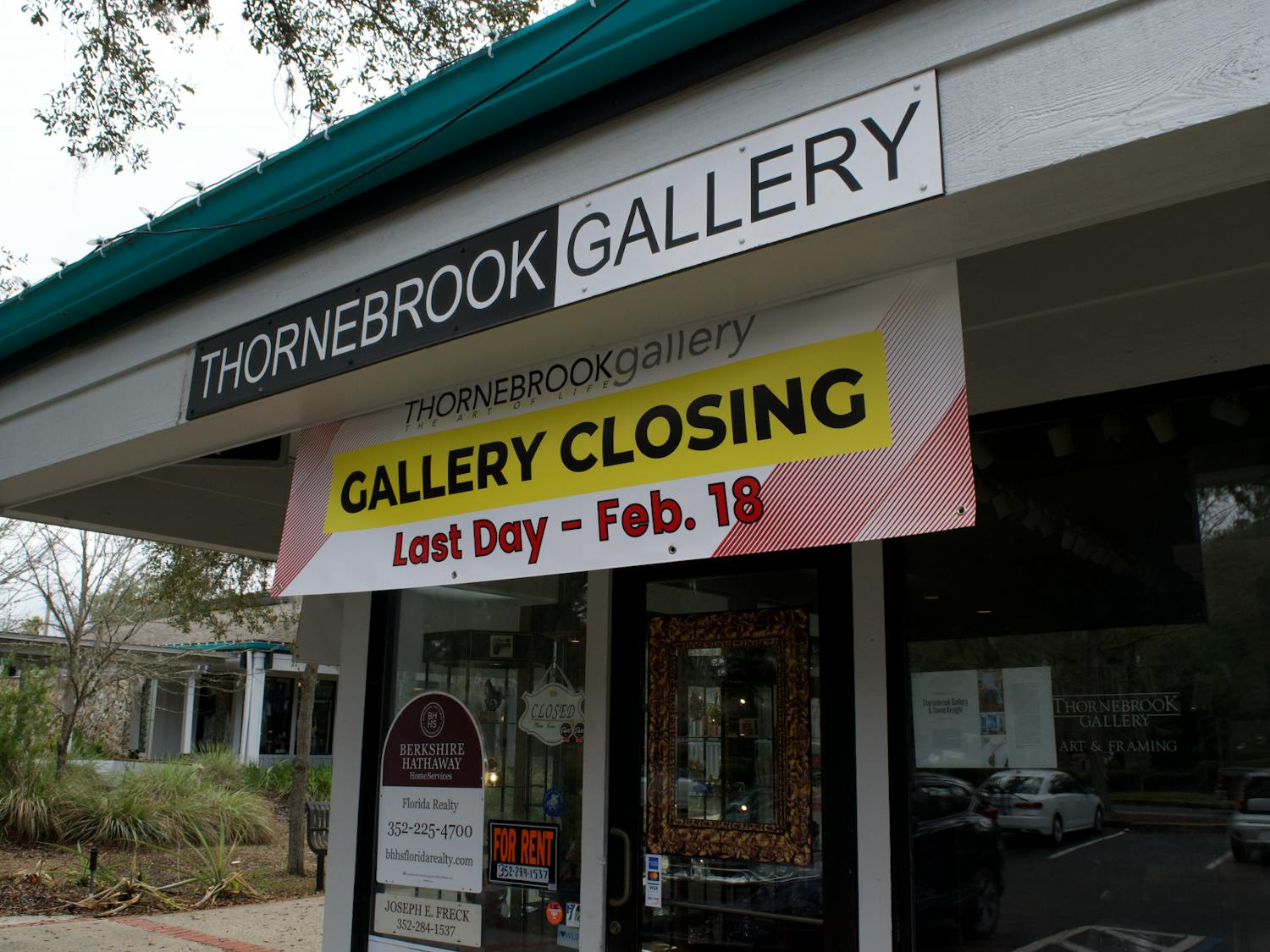Local business owner David Arrighi is closing Thornebrook Gallery after 40 years of business. Arrighi opened Thornebrook Gallery in 1991, three weeks after he graduated from UF with a degree in printmaking.