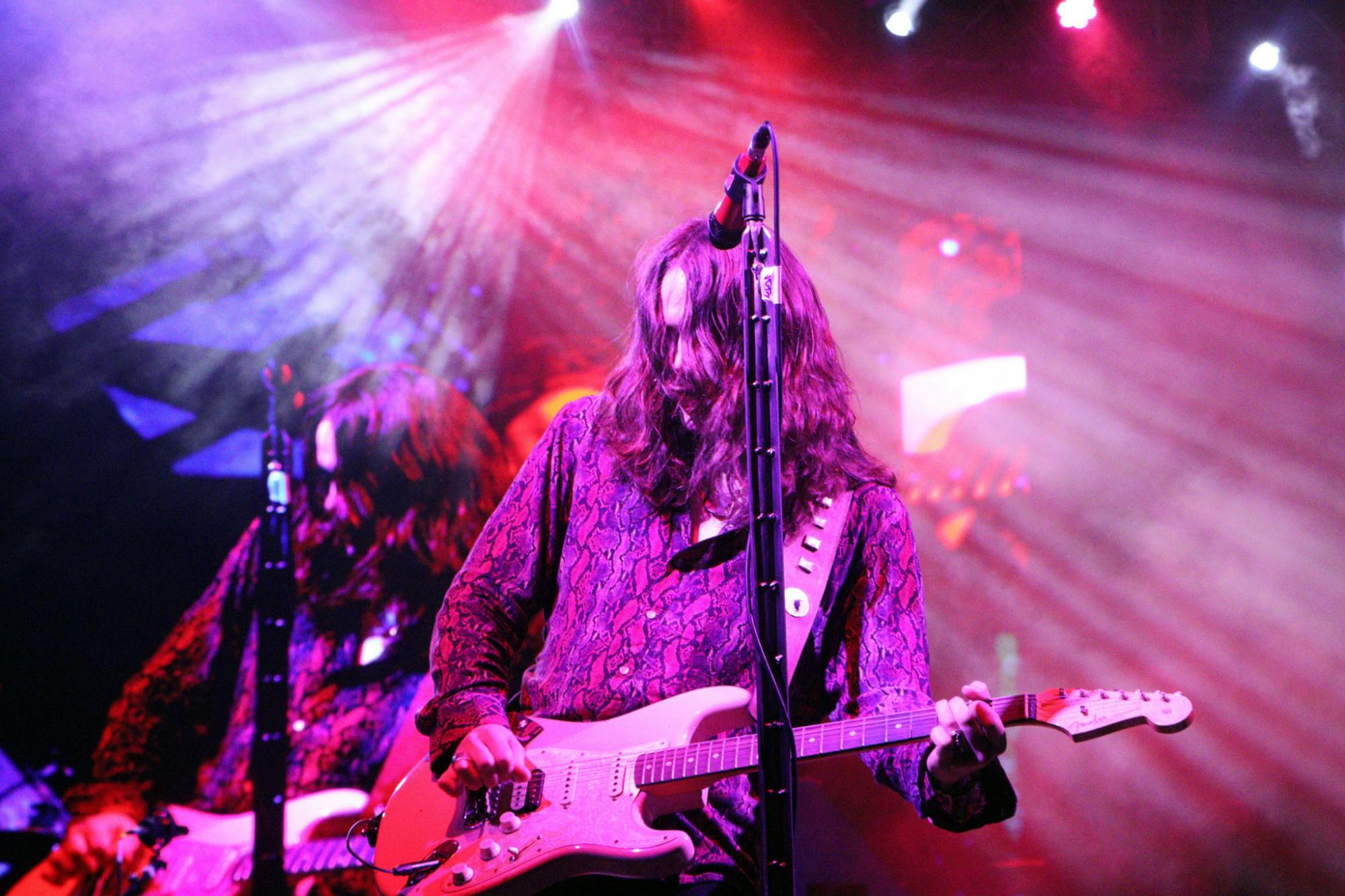 Tyler Bryant, frontman of Tyler Bryant &amp; the Shakedown perform their song “Ride” for the BASH music festival Saturday, Nov. 5, 2022.