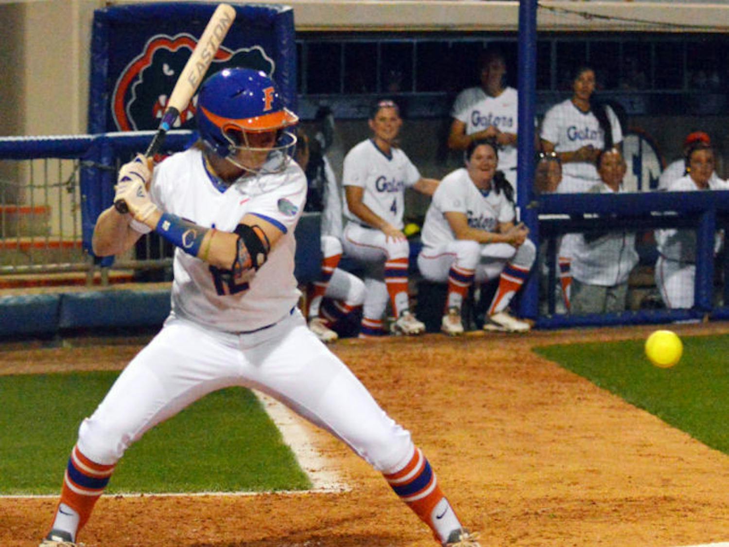 Taylore Fuller bats against Jacksonville during Florida’s 6-0 win on Feb. 19, 2014, at Katie Seashole Pressly Stadium. Fuller helped lead the Gators to a 7-0 victory over Hofstra on Saturday.