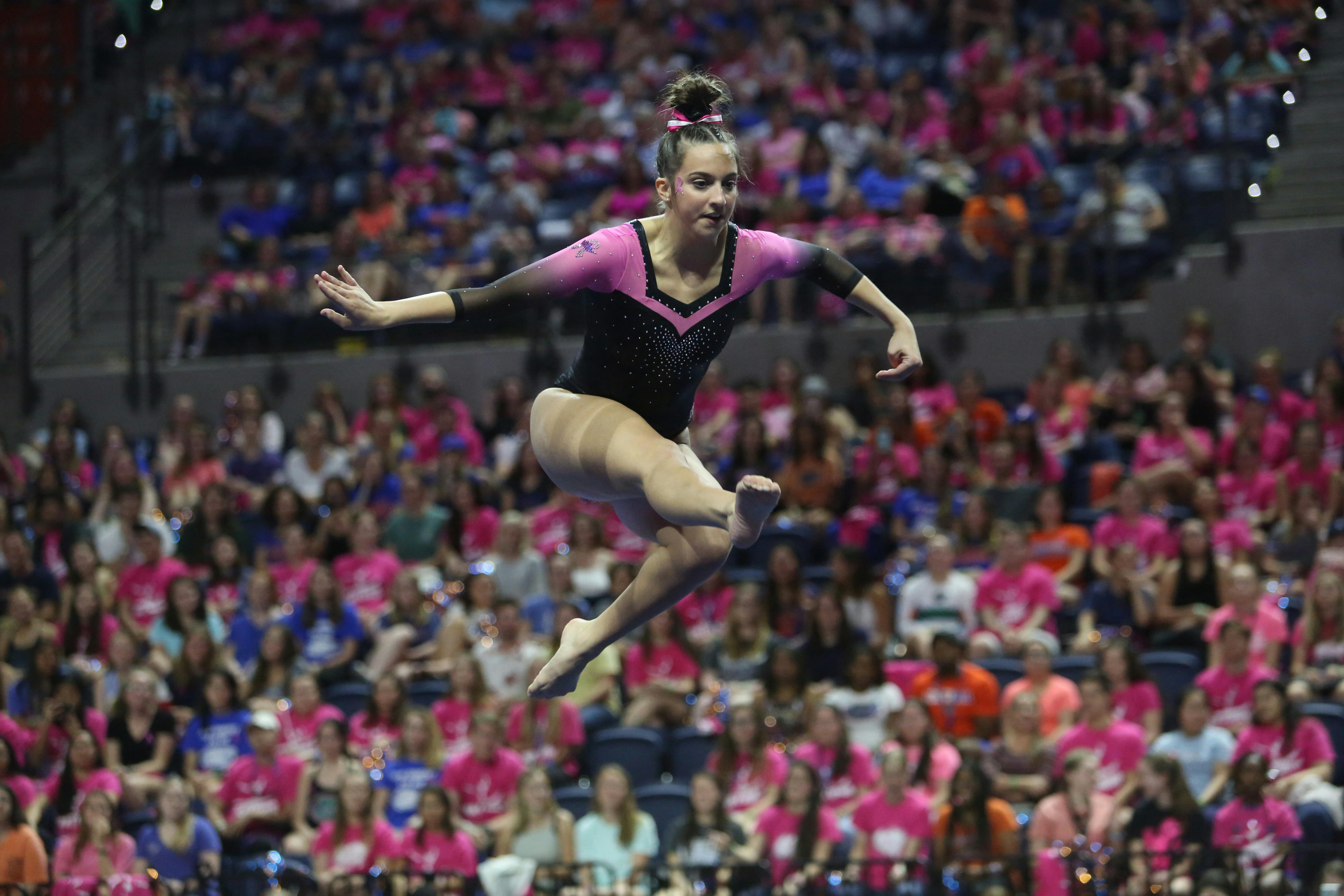 Junior Rachel Slocum said she is excited for the upcoming SEC Championships. “I'm just trying to leave it all out on the floor,” she said. 