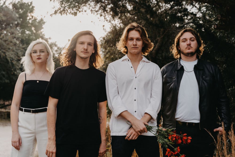 (L-R) Madeline Jarman (bass), Tristan Duncan (guitar), Dillon Basse (vocals) and Adrian Walker (drums) of flipturn will be kickstarting their 2020 "Something You Needed" tour at High Dive this Saturday.
&nbsp;