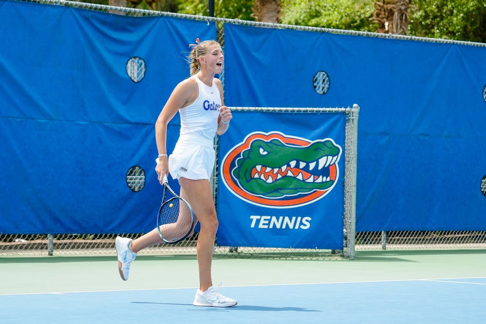 <p>Alicia Dudeney plays against Ole Miss on March 31, 2024.</p>