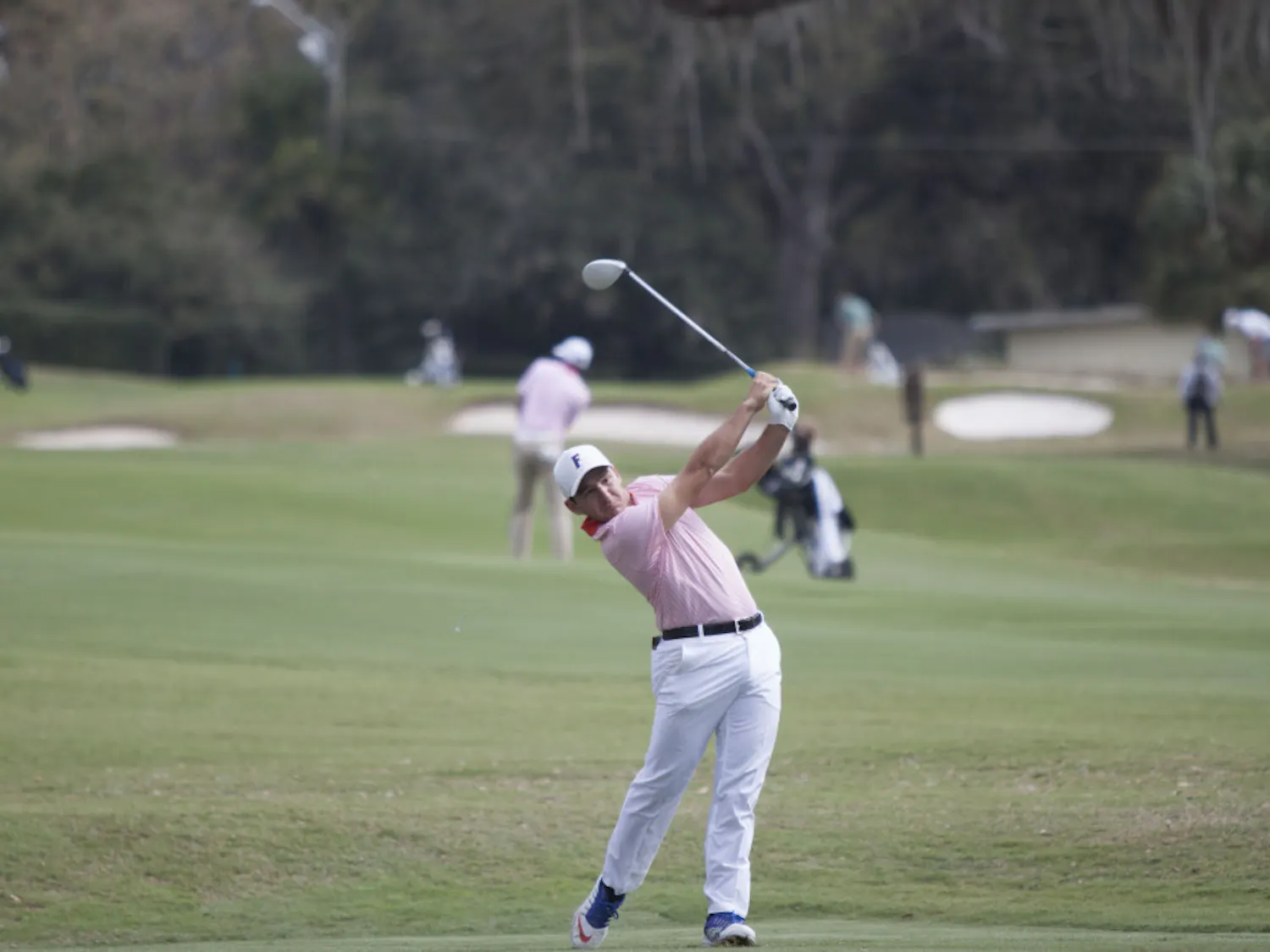 Alejandro Tosti hits a shot during the day one of the SunTrust Gator Invitational on Feb. 18, 2017, at the Mark Bostick Golf Course.