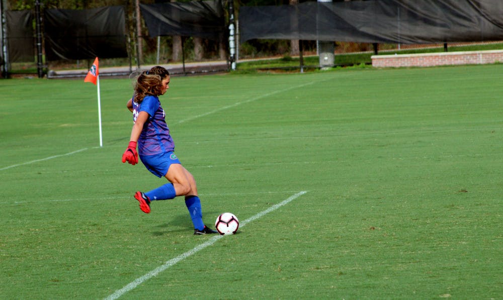 Florida goalkeeper Kaylan Marckese saved three shots in the first half of UF’s 0-0 tie against Alabama on Sunday.