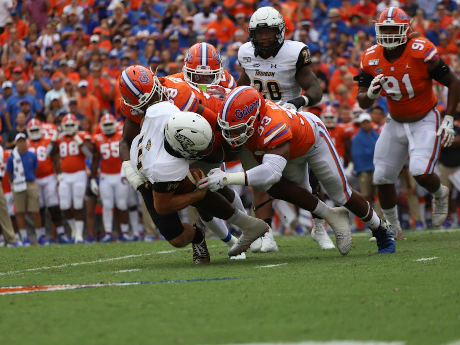 The UF defense earned its second shutout of the season against Towson.