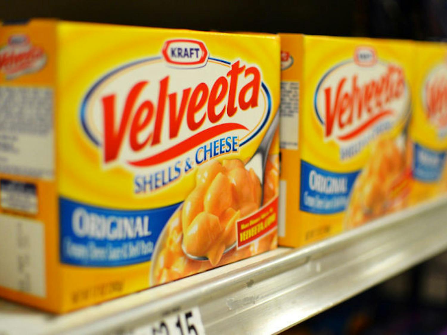 Velveeta macaroni and cheese boxes line Publix shelves on Archer Road Monday afternoon.Internet users dubbed a current shortage of Velveeta cheese products a #cheesepocalypse.&nbsp;