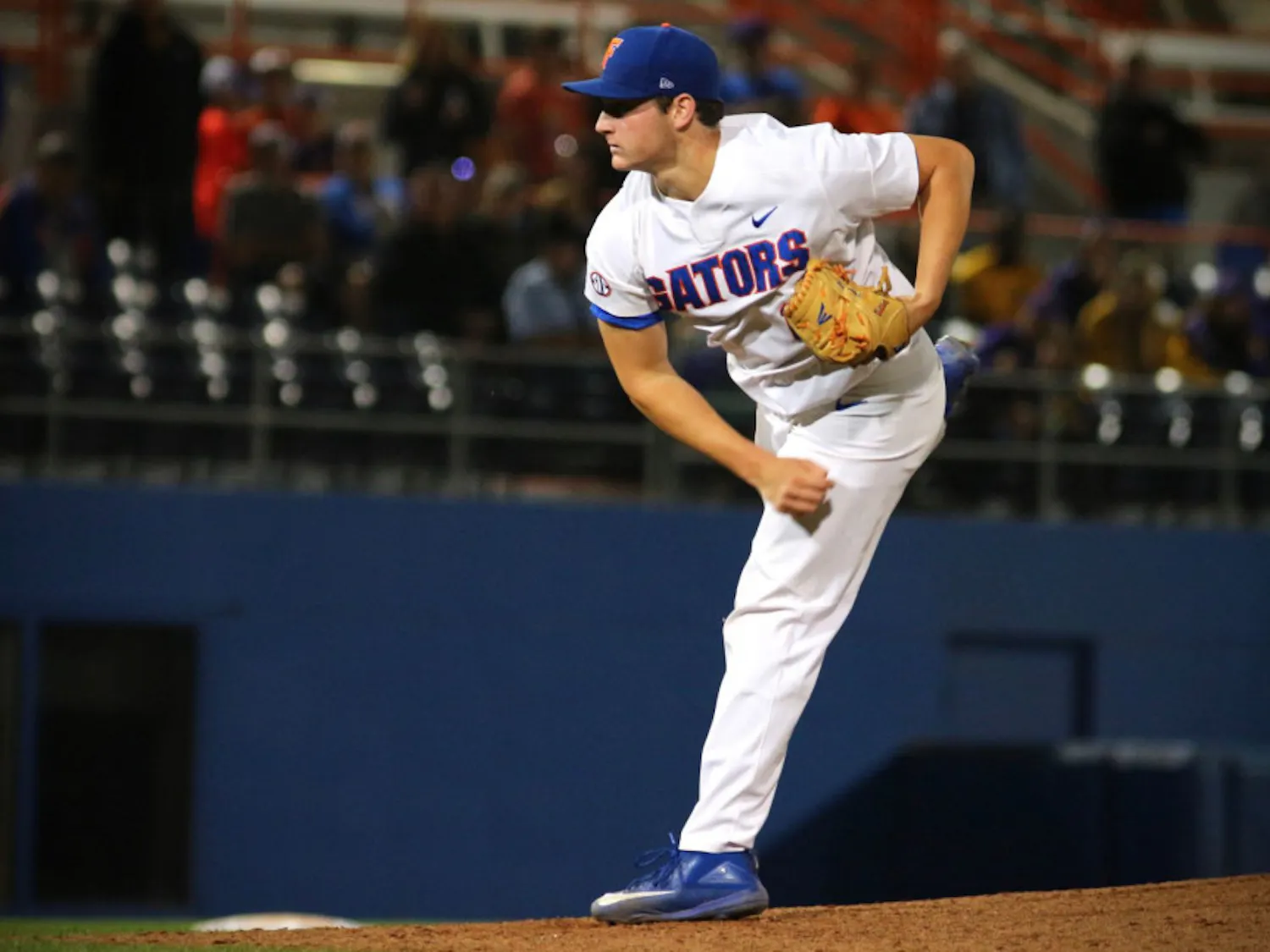 Junior Tyler Dyson pitched 3.1 innings, walked four and struck out four in the Gators 8-2 win over Long Beach State to open the season.