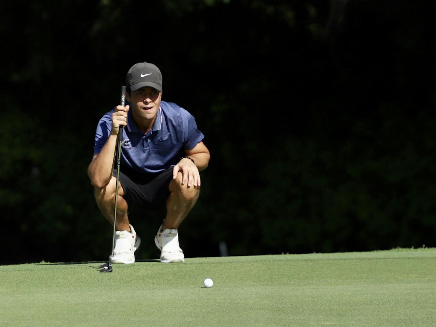 Junior Fred Biondi practices at Mark Bostick Golf Course. Biondi competed in Switzerland this past weekend, helping Team International win the Arnold Palmer Cup.