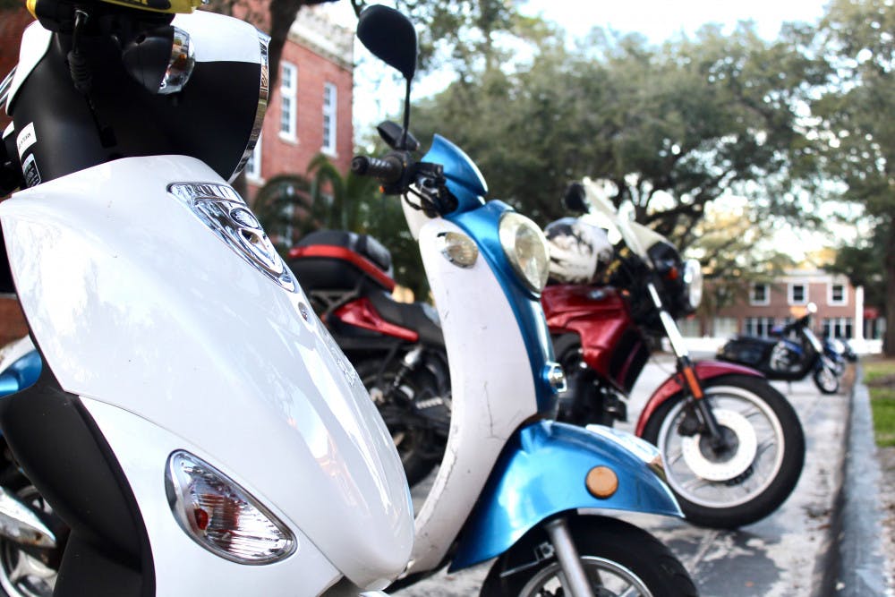 New scooter parking is being constructed near the Chemistry Lab Building and is supposed to be open for the first day of classes, according to student body president Smith Meyers, to provide additional parking to the Library West scooter area. 