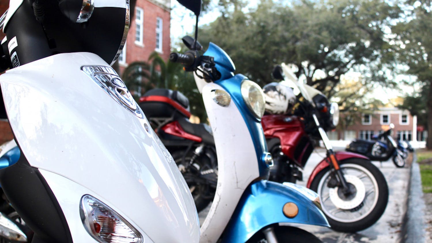 New scooter parking is being constructed near the Chemistry Lab Building and is supposed to be open for the first day of classes, according to student body president Smith Meyers, to provide additional parking to the Library West scooter area.