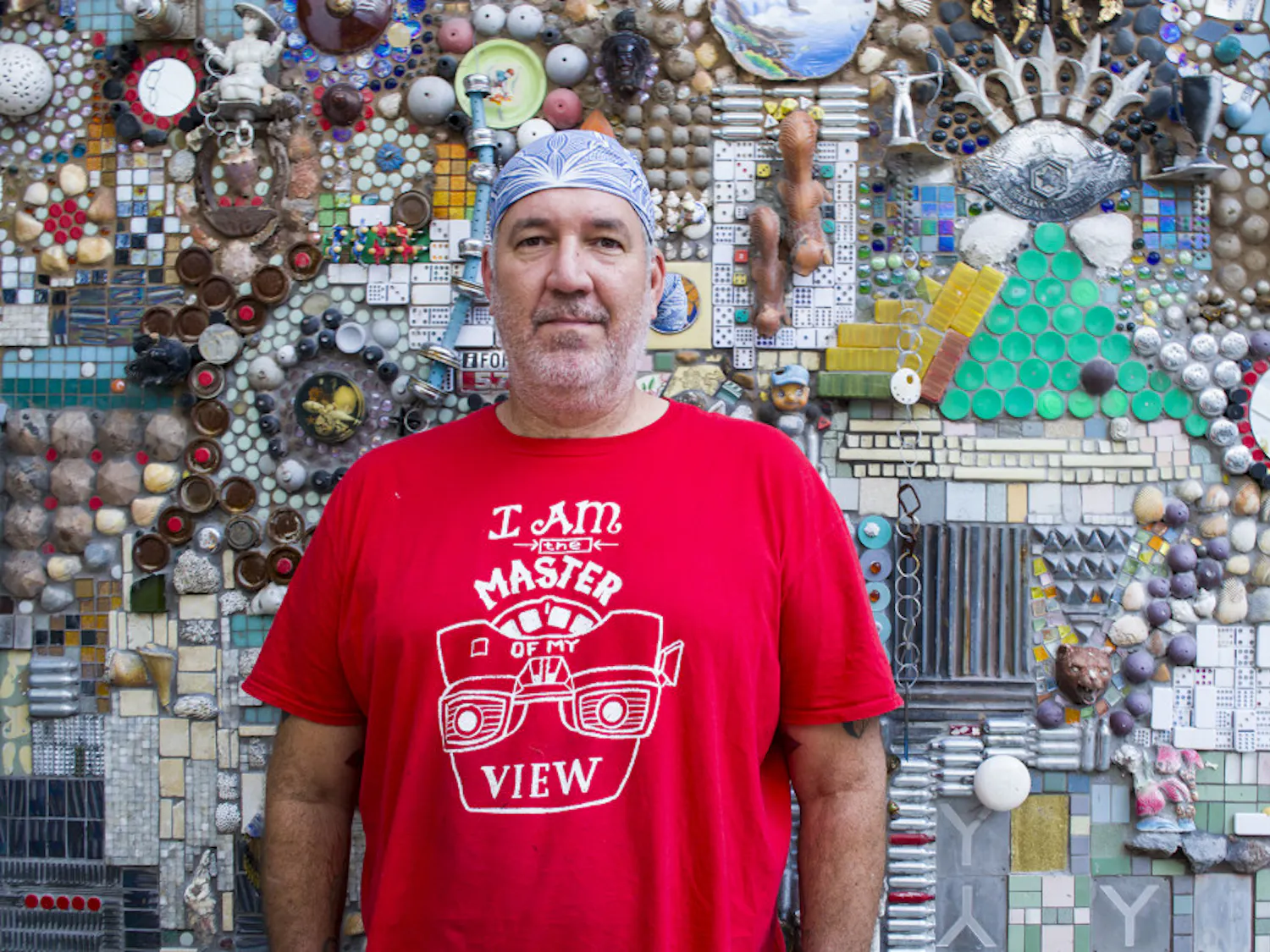 Satchel Raye, the owner of the pizza restaurant Satchel's, poses for a portrait.