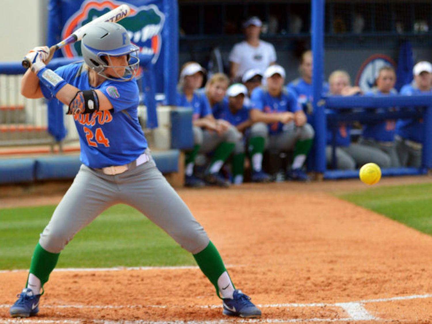 Kirsti Merritt bats during Florida’s 8-0 win against Mercer on March 12 at Katie Seashole Pressly Stadium.
