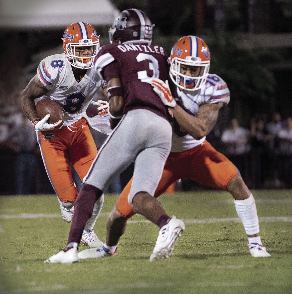 Wide receiver Trevon Grimes (8) is a former teammate of LSU quarterback Joe Burrow. "Before I left Ohio State, me and him were kind of close," he said.