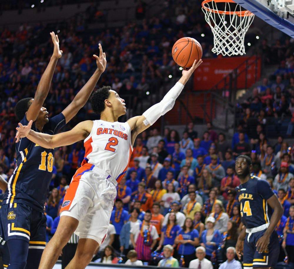 <p>Freshman guard Andrew Nembhard led the Gators with 11 points and seven assists in their 61-54 loss to Butler. </p>