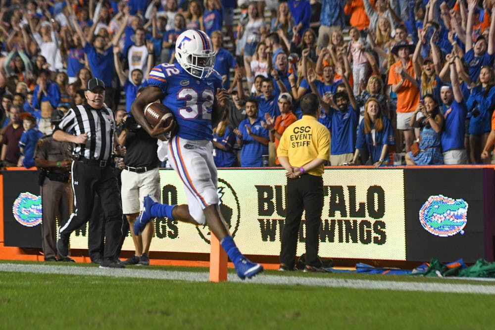 Adarius Lemons rushed for a team-high and career-high 89 yards on 11 carries during Florida’s 36-7 win on Saturday.