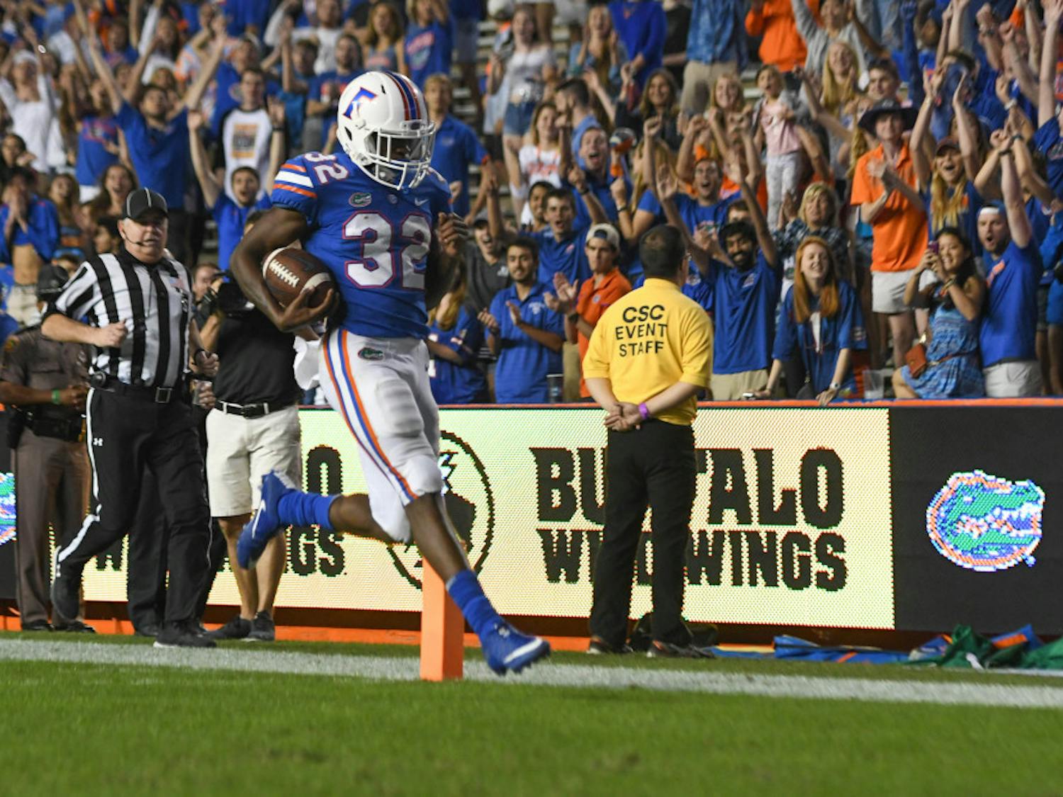 Adarius Lemons rushed for a team-high and career-high 89 yards on 11 carries during Florida’s 36-7 win on Saturday.