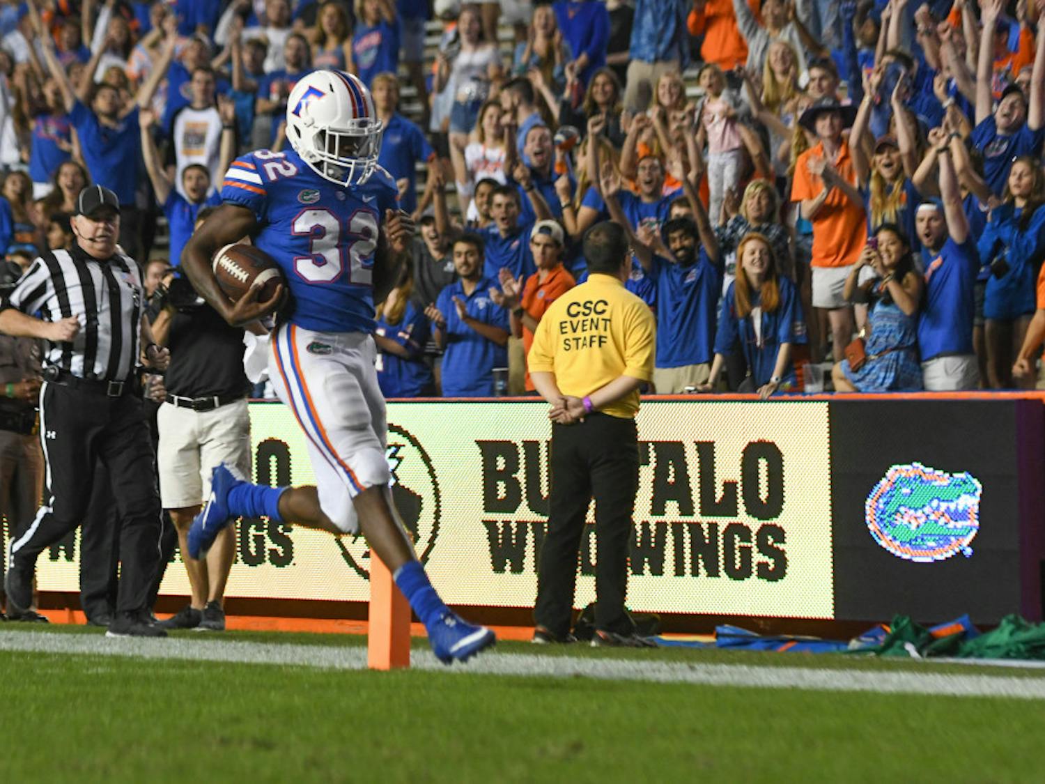 Adarius Lemons rushed for a team-high and career-high 89 yards on 11 carries during Florida’s 36-7 win on Saturday.
