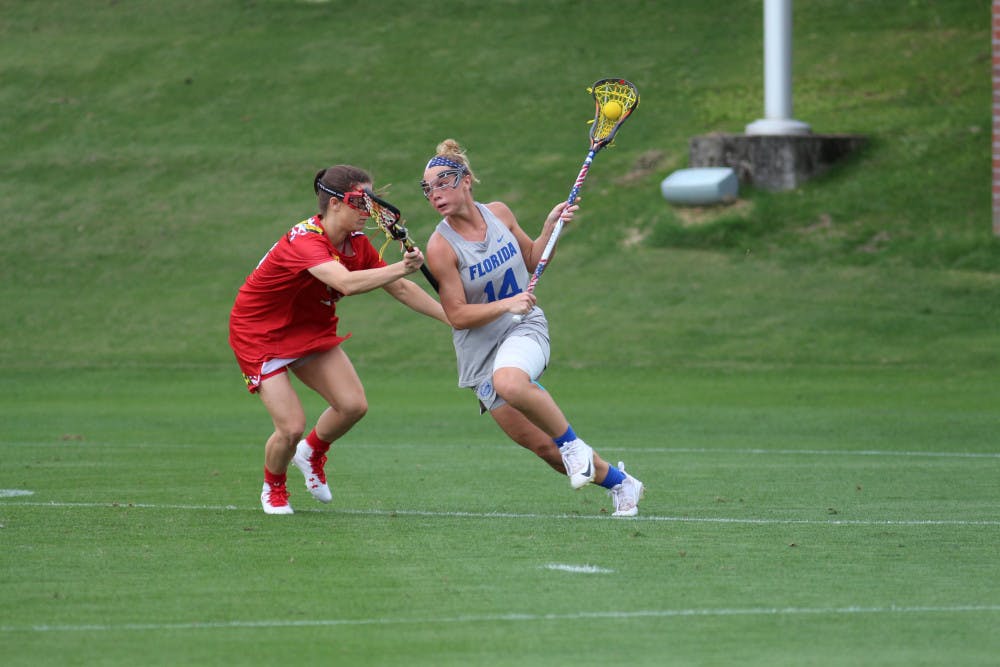 Senior attacker Lindsey Ronbeck set a program record with nine goals on Saturday.