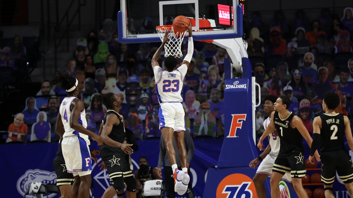 Lewis had missed the past four games due to health and safety protocols but made his mark against Vanderbilt, scoring 10 first-half points. Photo Courtesy of the SEC Media Portal.