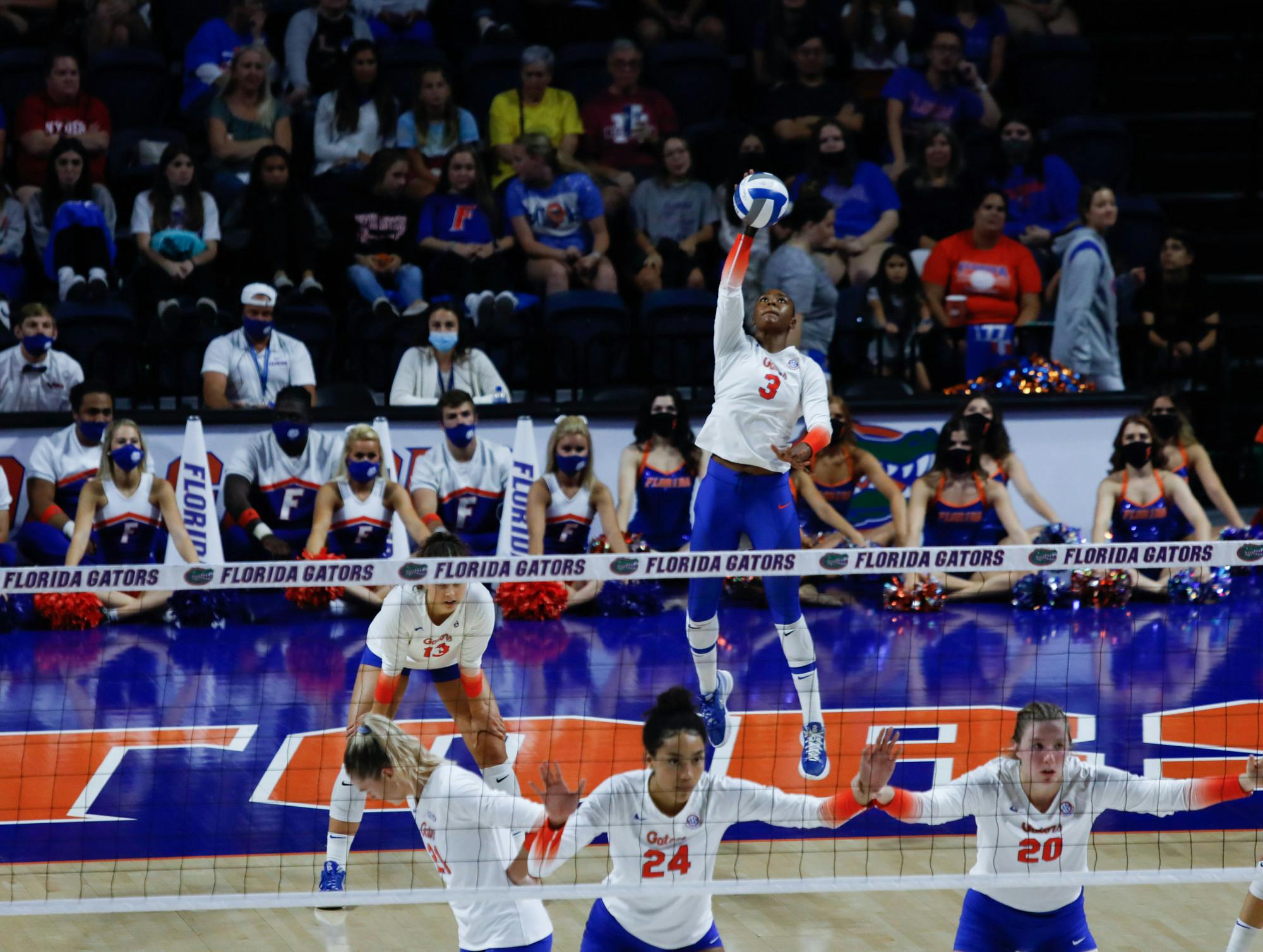 Florida's T'ara Ceasar serves against Texas A&M on Oct. 16.
