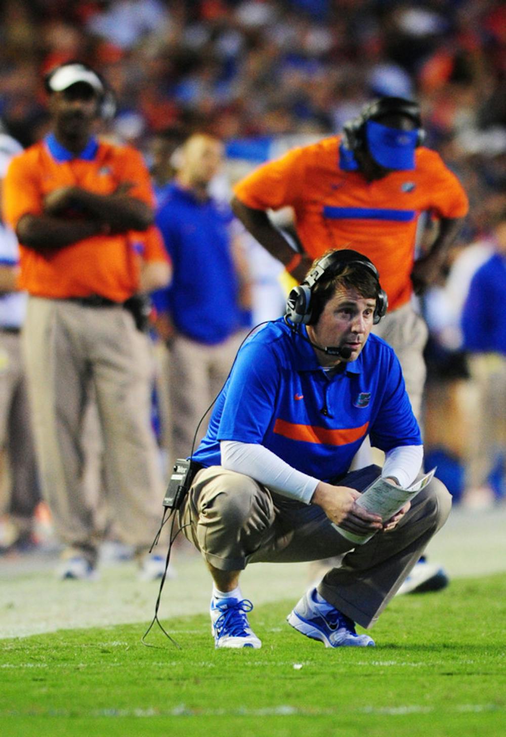 <p>Florida coach Will Muschamp said his team is “soft” after losing
21-7 to rival Florida State on Saturday. The loss drops the Gators
to 6-6.</p>