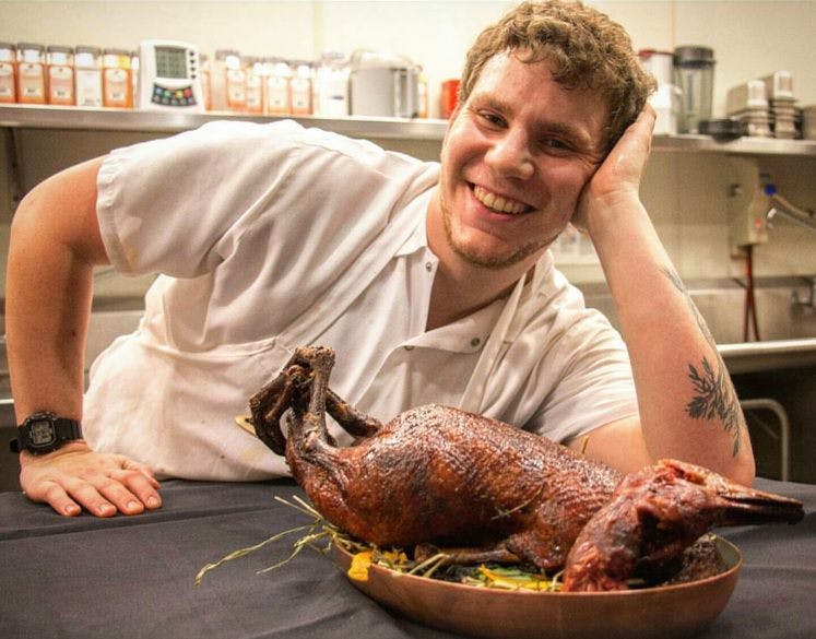Noam Bilitzer, 25, a 2011 graduate of the Institute of Culinary Arts at Eastside High School, won the title “Chopped Champion” and $10,000 on Food Network's “Chopped” episode that premiered Tuesday.