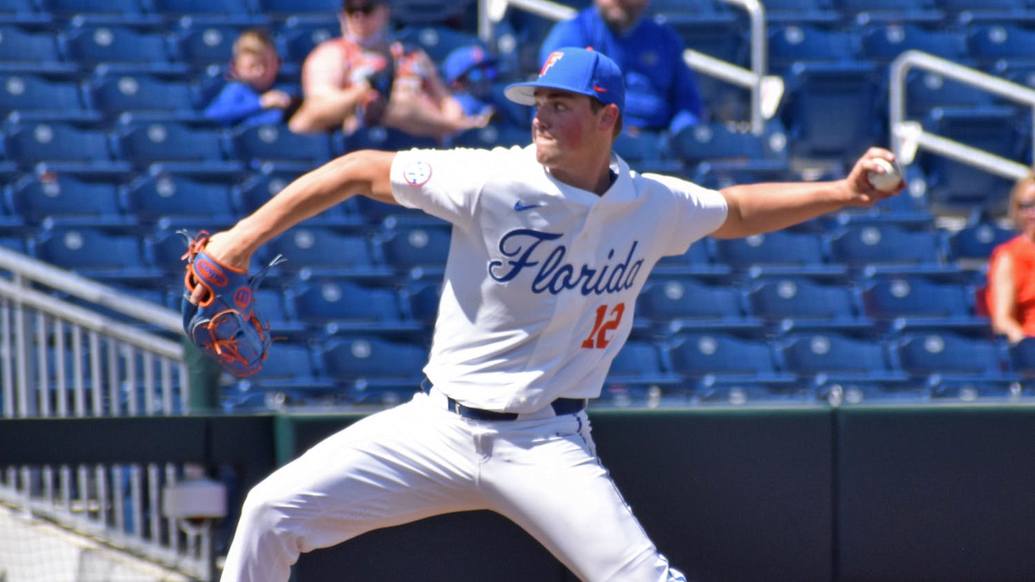 Florida&#x27;s Hunter Barco pitches against Jacksonville on March 14. Barco announced Tuesday that he will miss the remainder of the 2022 season, undergoing Tommy John surgery.