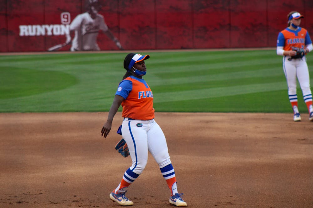 <p>The Florida softball team ravaged DePaul University in a lopsided 11-3 victory in UCF Knights Friday. Photo from UF-Alabama game April 16.</p>