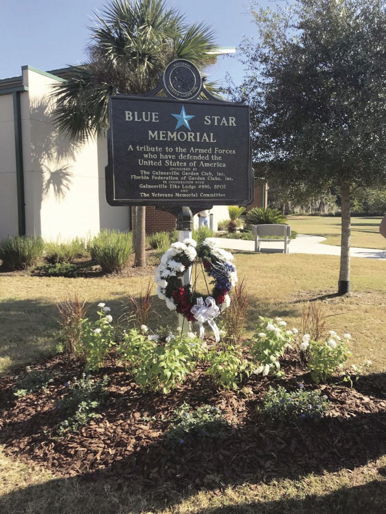 A Blue Star Memorial Marker was unveiled at Veterans Memorial Park, located at 7400 SW 41st Place, on Saturday morning. It’s the third memorial marker in Alachua County.