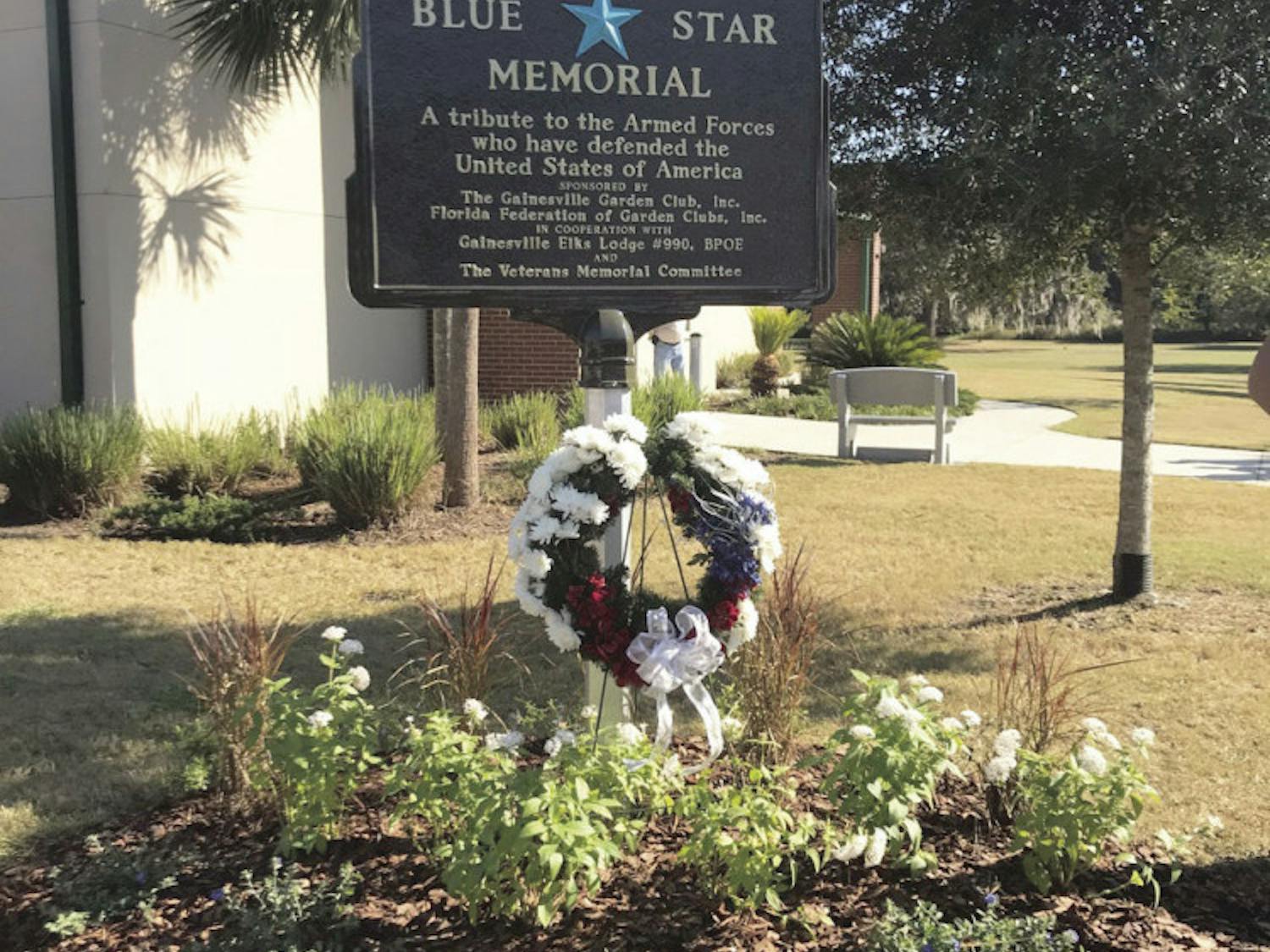 A Blue Star Memorial Marker was unveiled at Veterans Memorial Park, located at 7400 SW 41st Place, on Saturday morning. It’s the third memorial marker in Alachua County.