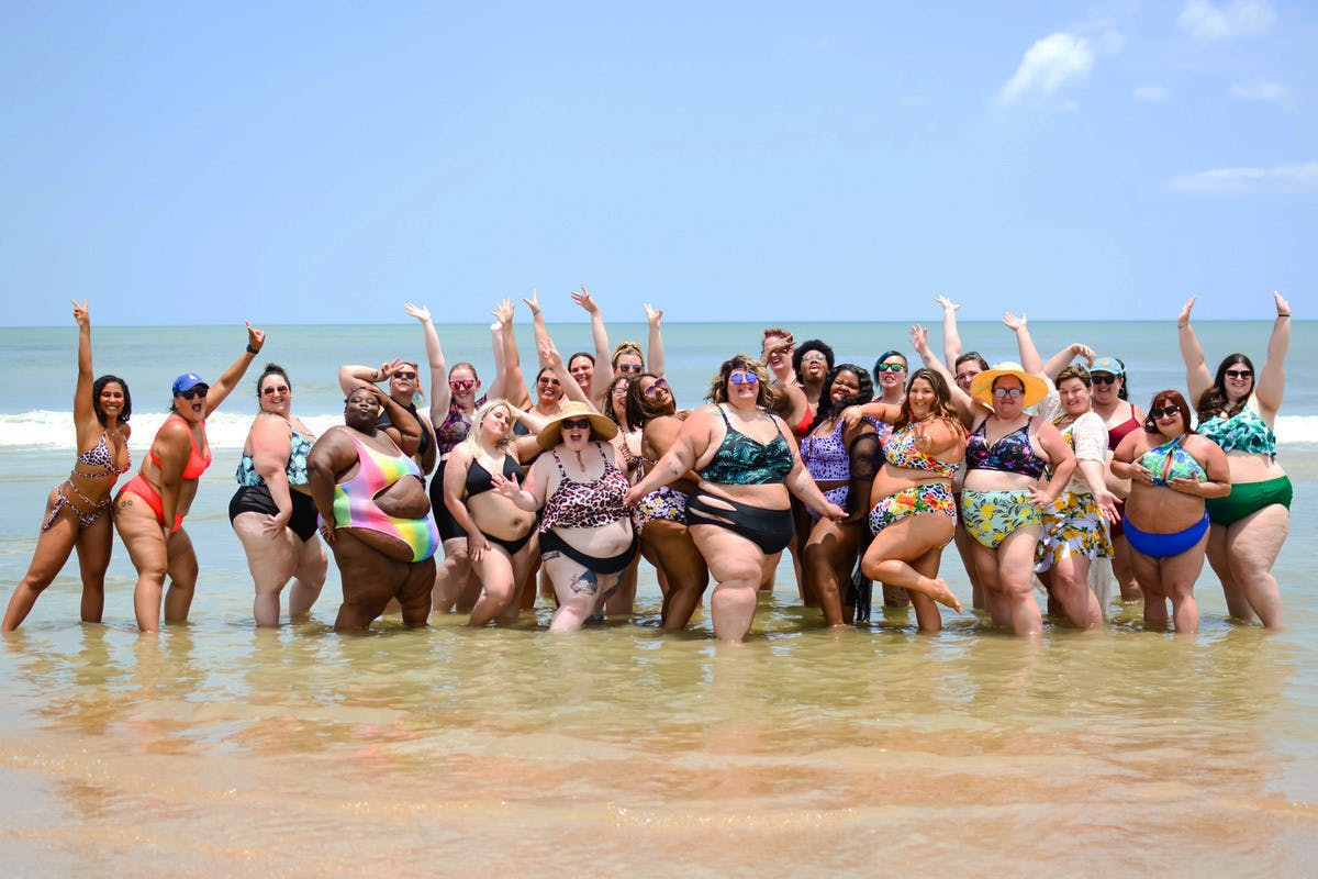 Curvy Confidence members at the Summer Swim Soiree on Saturday, June 12, 2021, at Mickler Landing, Florida. (Photo by Jonathan Vickers | Courtesy to The Alligator)

