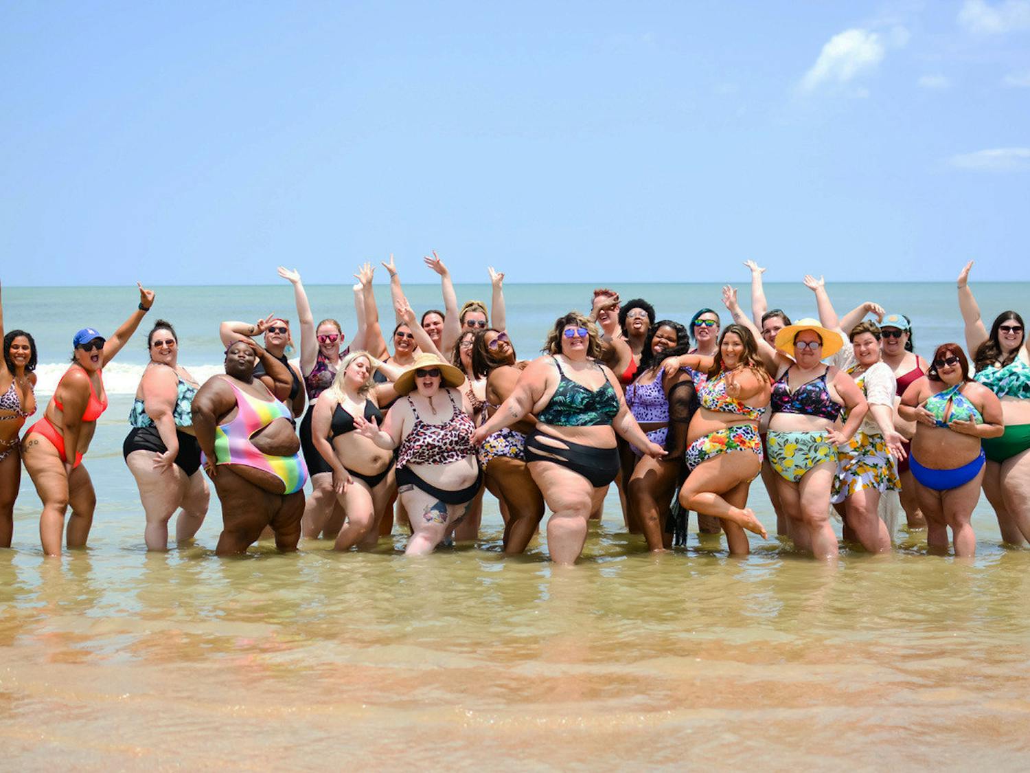 Curvy Confidence members at the Summer Swim Soiree on Saturday, June 12, 2021, at Mickler Landing, Florida. (Photo by Jonathan Vickers | Courtesy to The Alligator)

