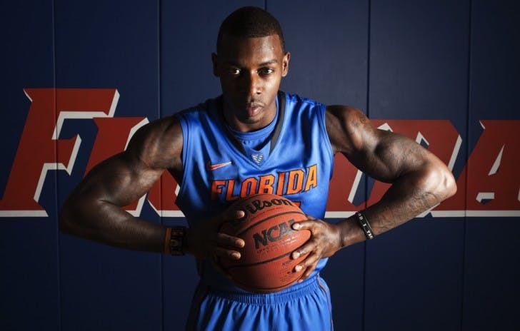 Junior forward Casey Prather poses at Florida's media day on Wednesday. &nbsp;Prather rarely played in his first two seasons before shining in the 2012 NCAA Tournament.