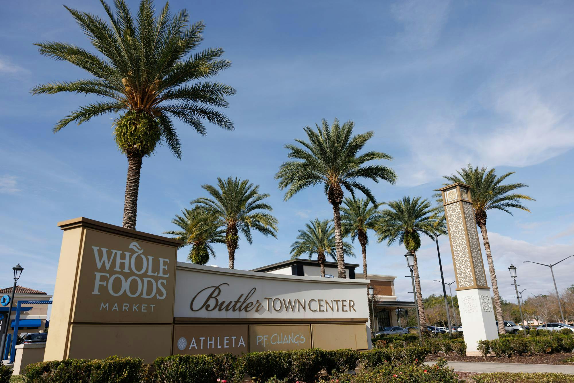 Butler Town Center signage is seen off of Archer Road on Monday, Jan. 12, 2026.