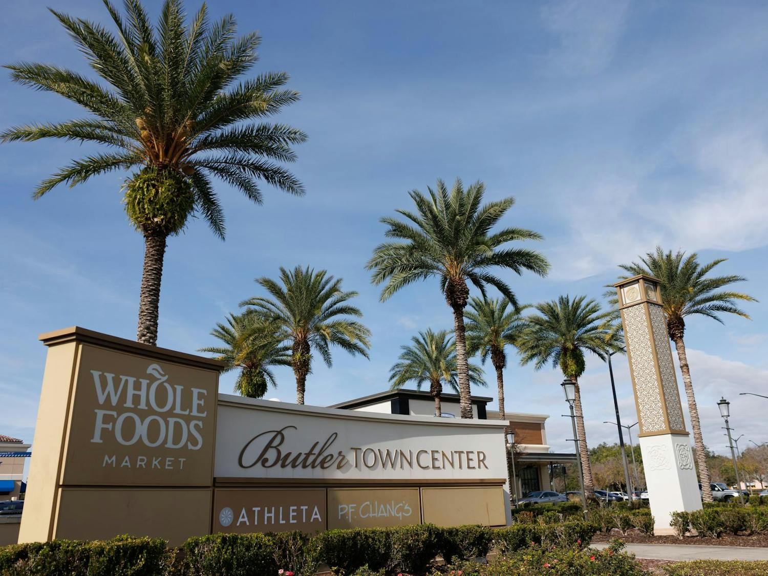Butler Town Center signage is seen off of Archer Road on Monday, Jan. 12, 2026.