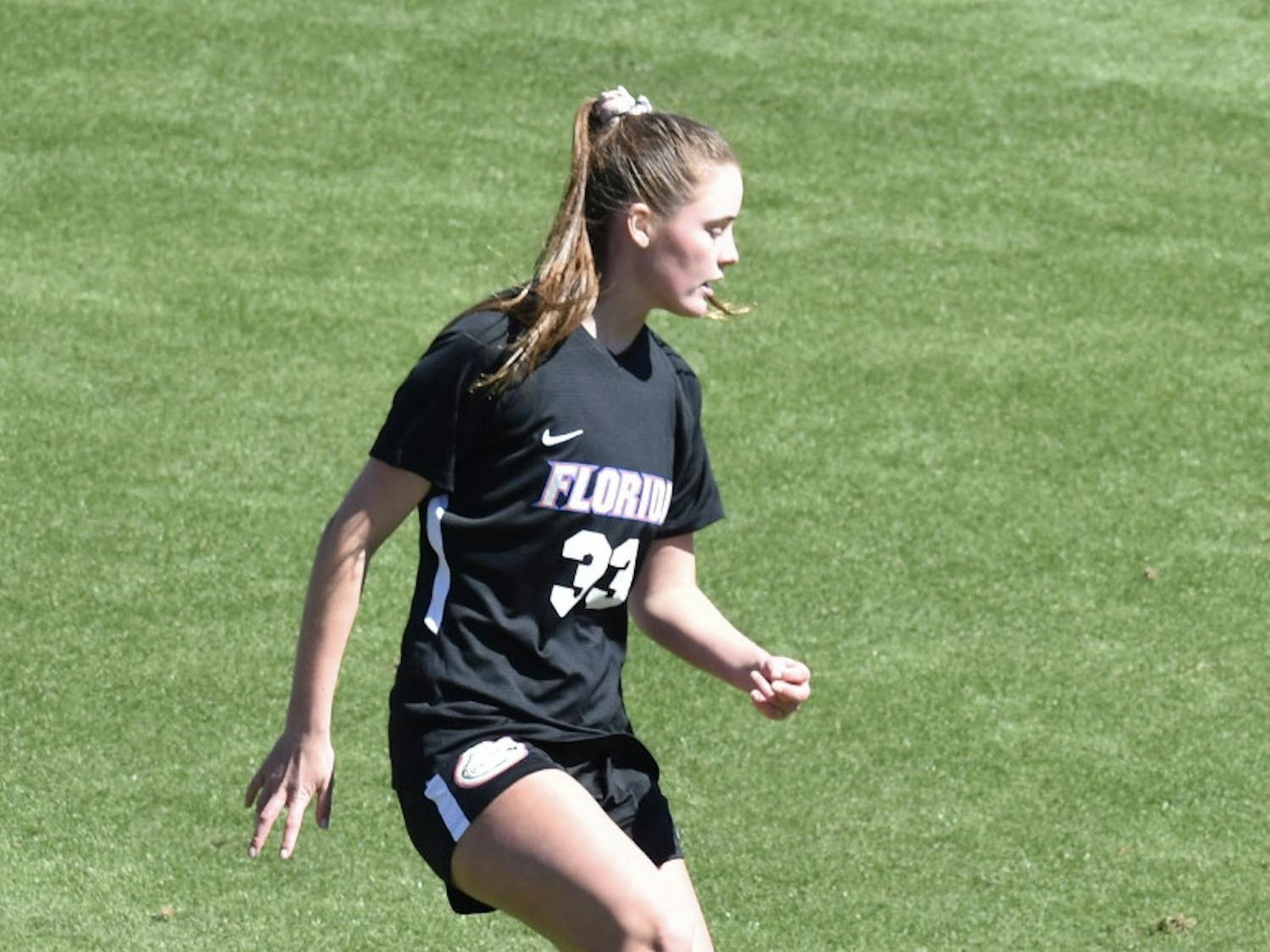 Freshman midfielder Ashlyn Kane pivots in a 5-0 win against Charleston Southern. The midfielder’s