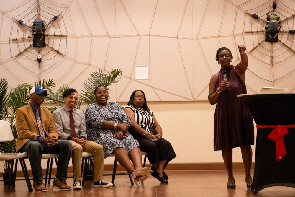 Gainesville Housing Authority CEO Pamela E. Davis speaks to attendees during the Celebration of Success at the Cotton Club Museum & Cultural Center, Saturday, Aug. 29, 2026, in Gainesville, Fla.