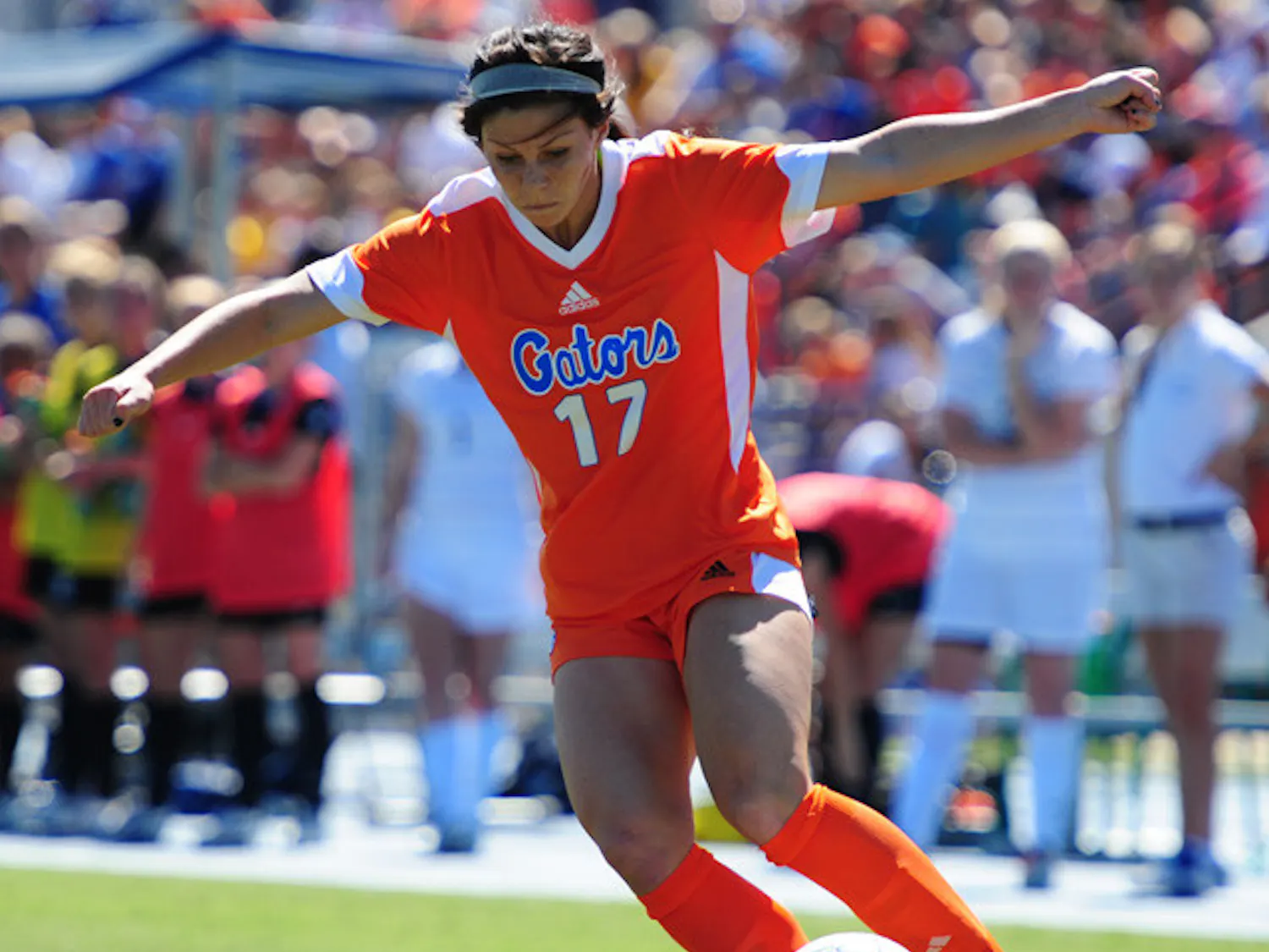 Florida midfielder Erika Tymrak scored a goal off a corner kick against Vanderbilt, one of four goals scored on set pieces this season for the Gators.