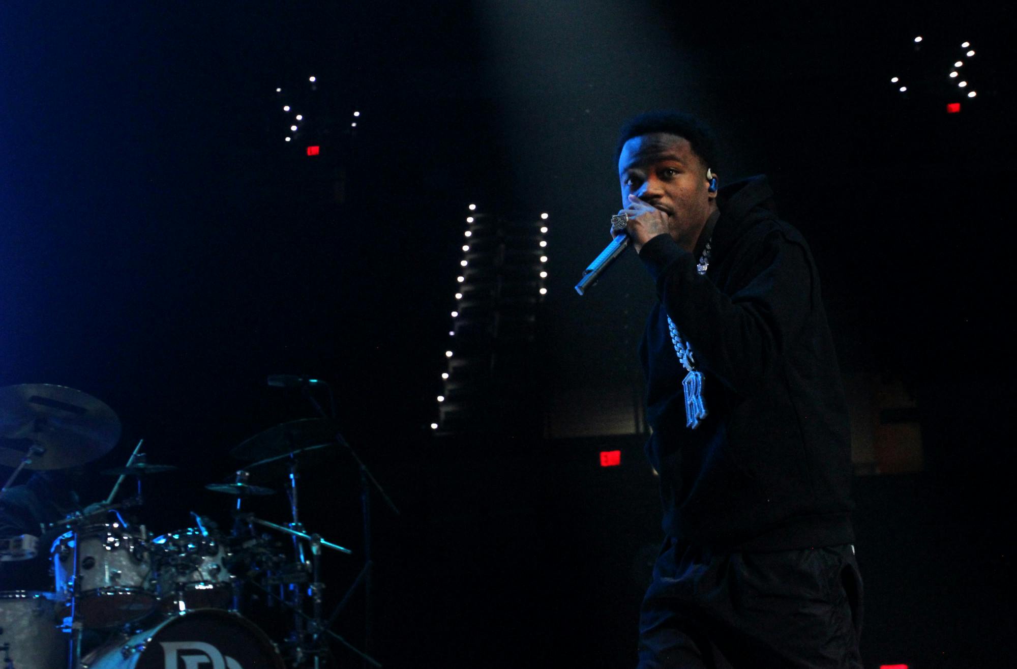 Roddy Ricch performs at the Stephen C. O'Connell Center on Tuesday, Feb. 8. Student Government Productions coordinated the performance to kick off Black History Month. 