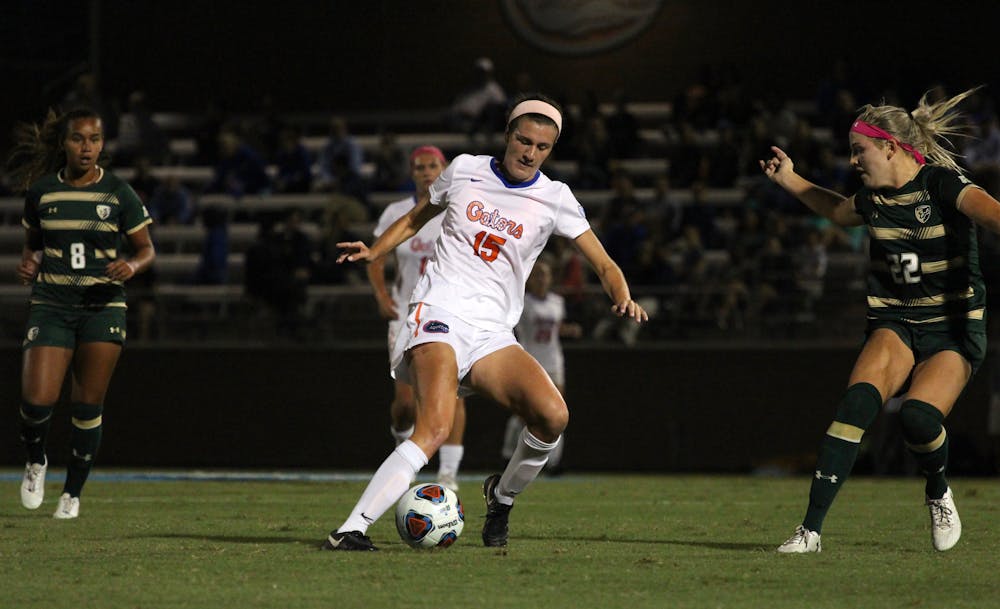 <p>The No. 5 Gators will travel to Stillwater, Oklahoma, after suffering a home defeat to No. 23 Ohio State. “We have to bounce back quick,” senior midfielder Sarah Troccoli (pictured) said. “It gives us a chance to practice that.”</p><p><span> </span></p>