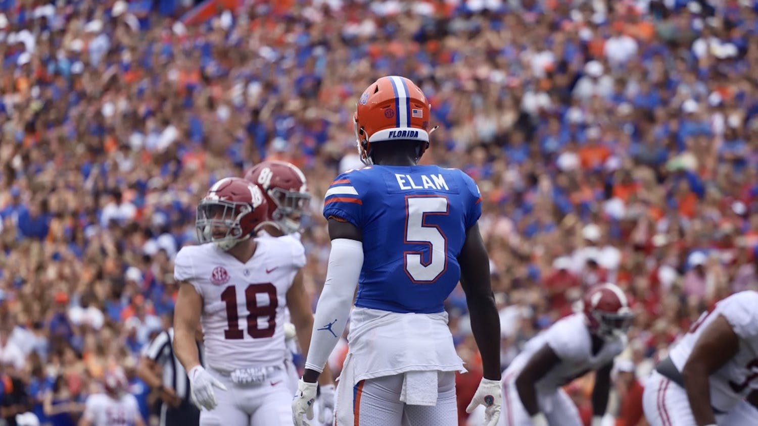 Cornerback Kaiir Elam, pictured against Alabama on Sept. 18, 2021, played three seasons in Gainesville. Elam was selected No. 23 overall by the Buffalo Bills. 